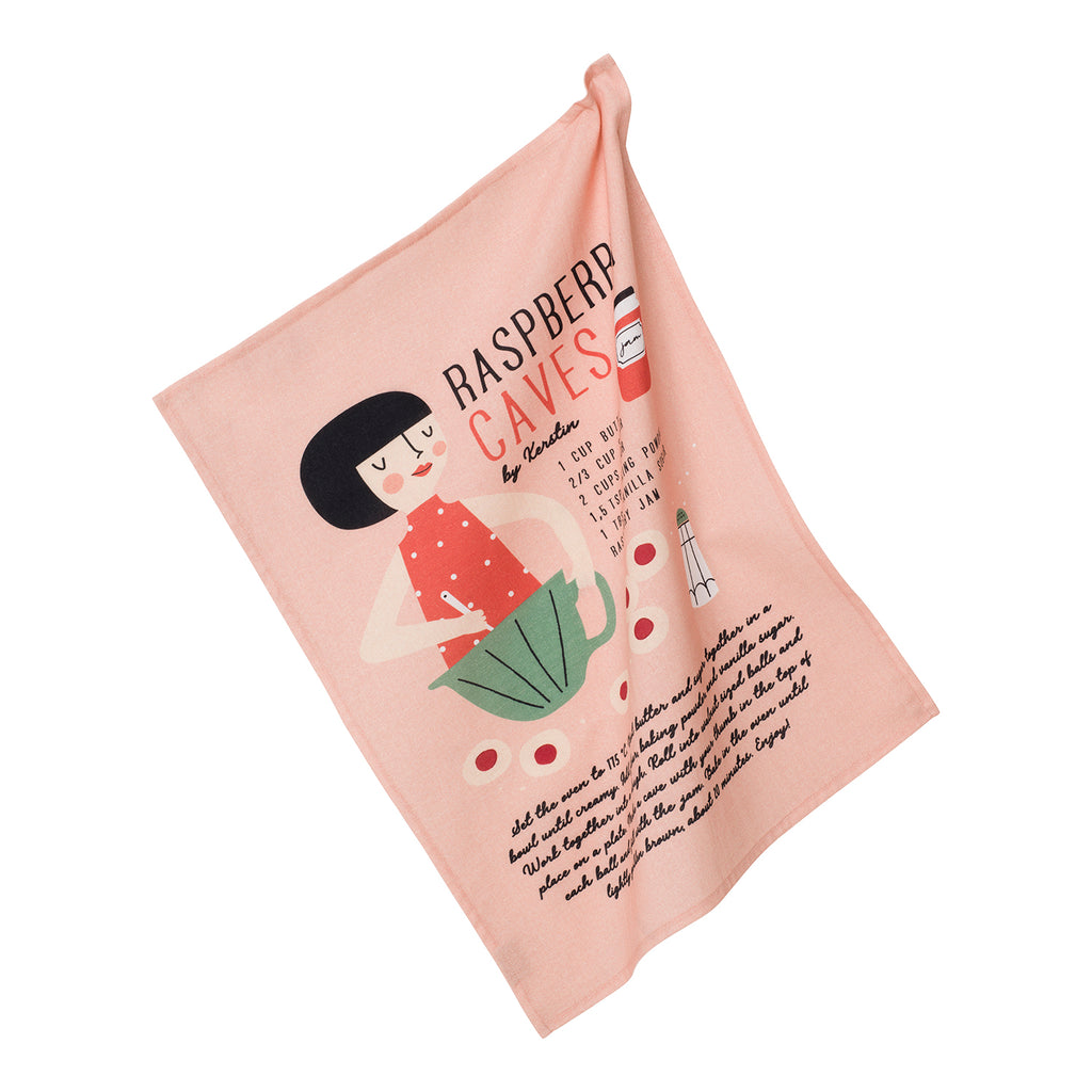 Spira of Sweden - Kerstin Raspberry Caves Tea Towel – Pappa Sven