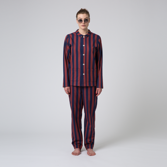 Nufferton Uno Striped Pyjama Set Blue/White at